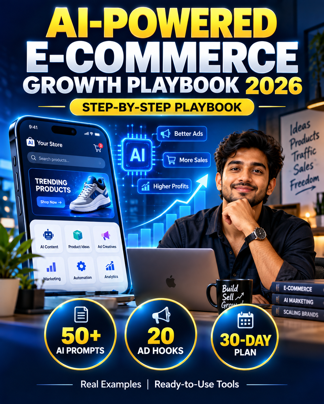 AI-Powered E-Commerce Growth Playbook 2026 mobile-friendly cover