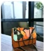 Multicolor orange women sling bag